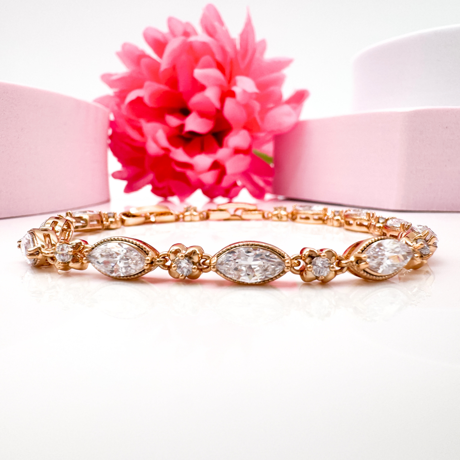 Rosé Glanz Armbänder