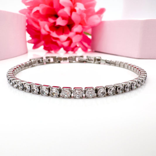 Glistening Fantasy - Tennisarmband Damen silberfarben