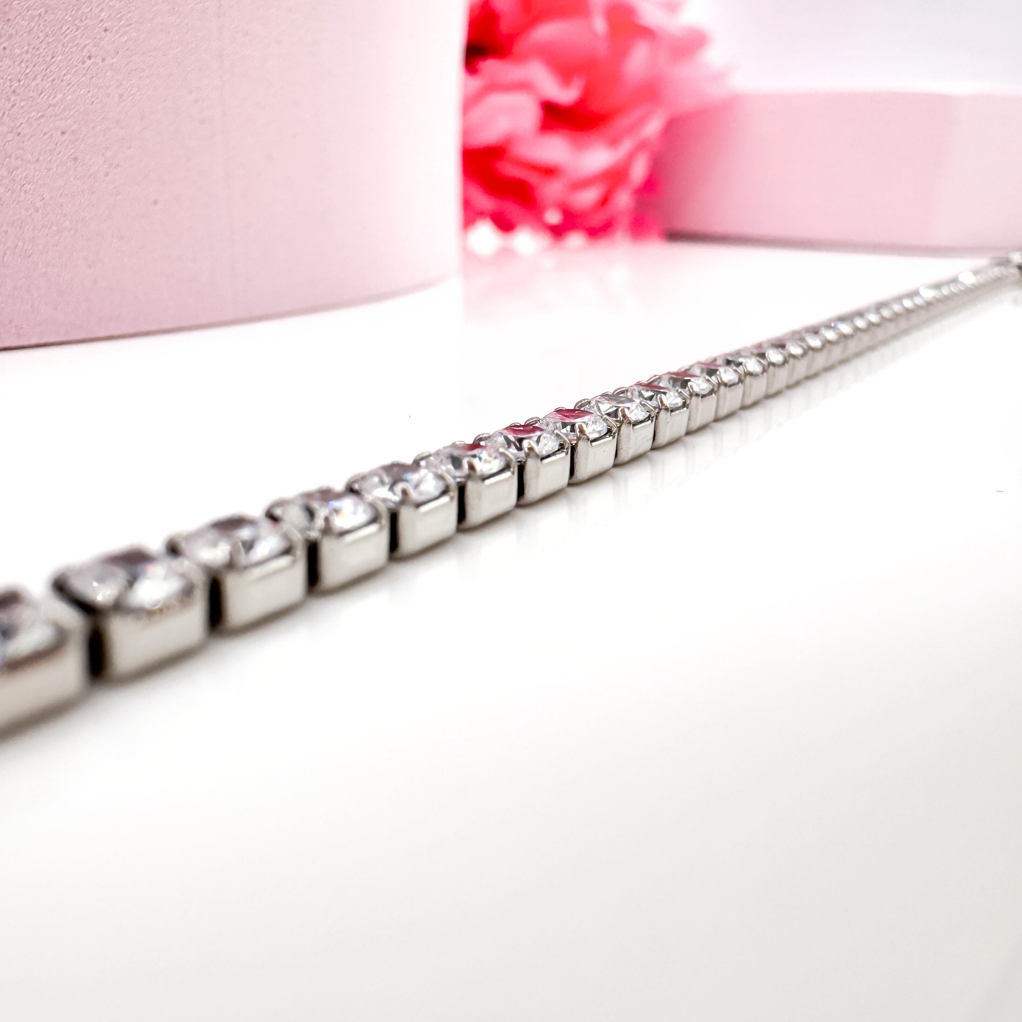 Glistening Fantasy - Tennisarmband Damen silberfarben