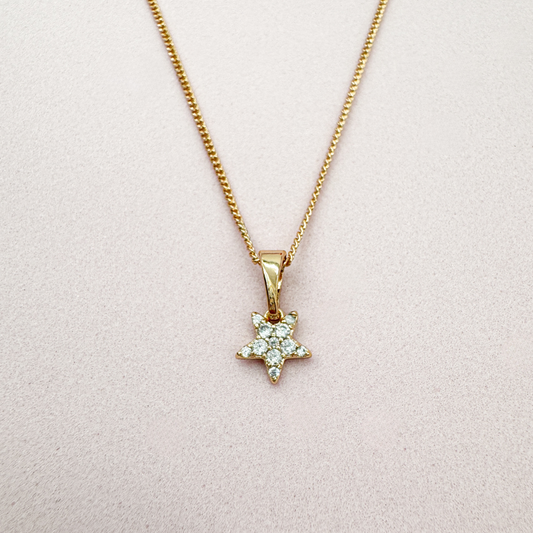 Sparkle Star - minimalistisch Stern Anhänger Kette