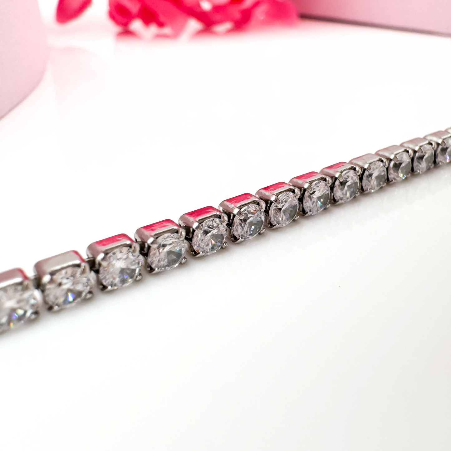Glistening Fantasy - Tennisarmband Damen silberfarben