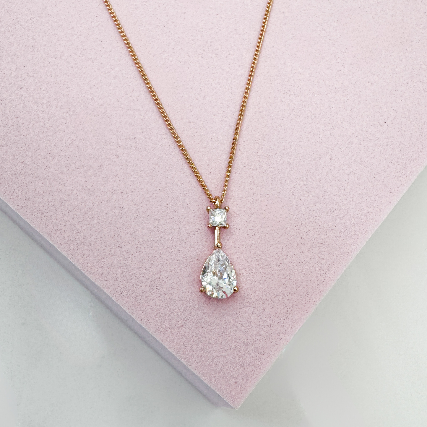 Crystal Charm Roségold - Kette Damen