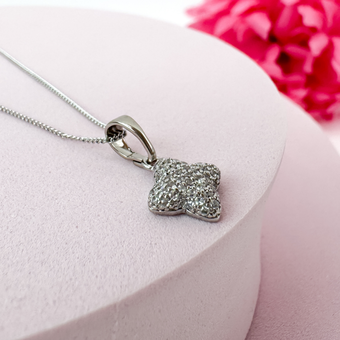 Lucky Sparkle - Silberfarbene Halskette