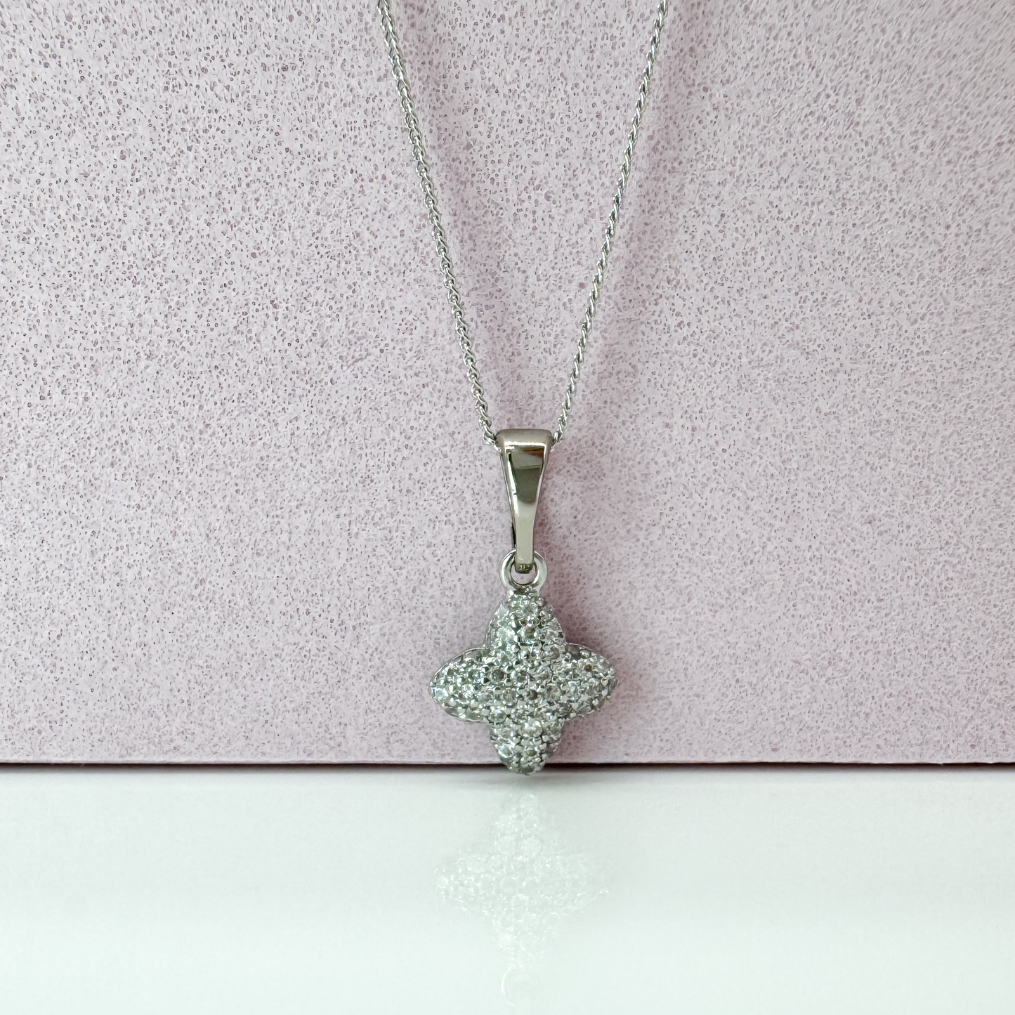 Lucky Sparkle - Silberfarbene Halskette
