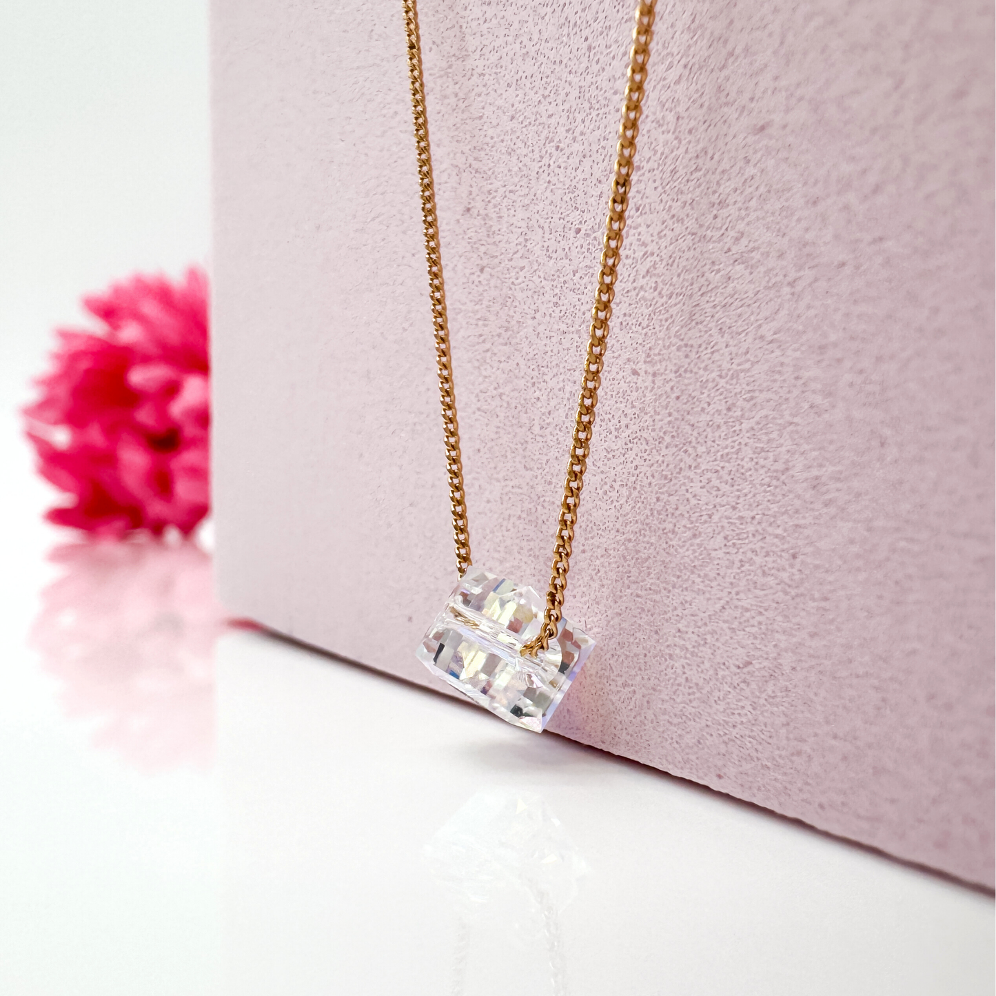 Crystalflare Roségold - Halskette Damen