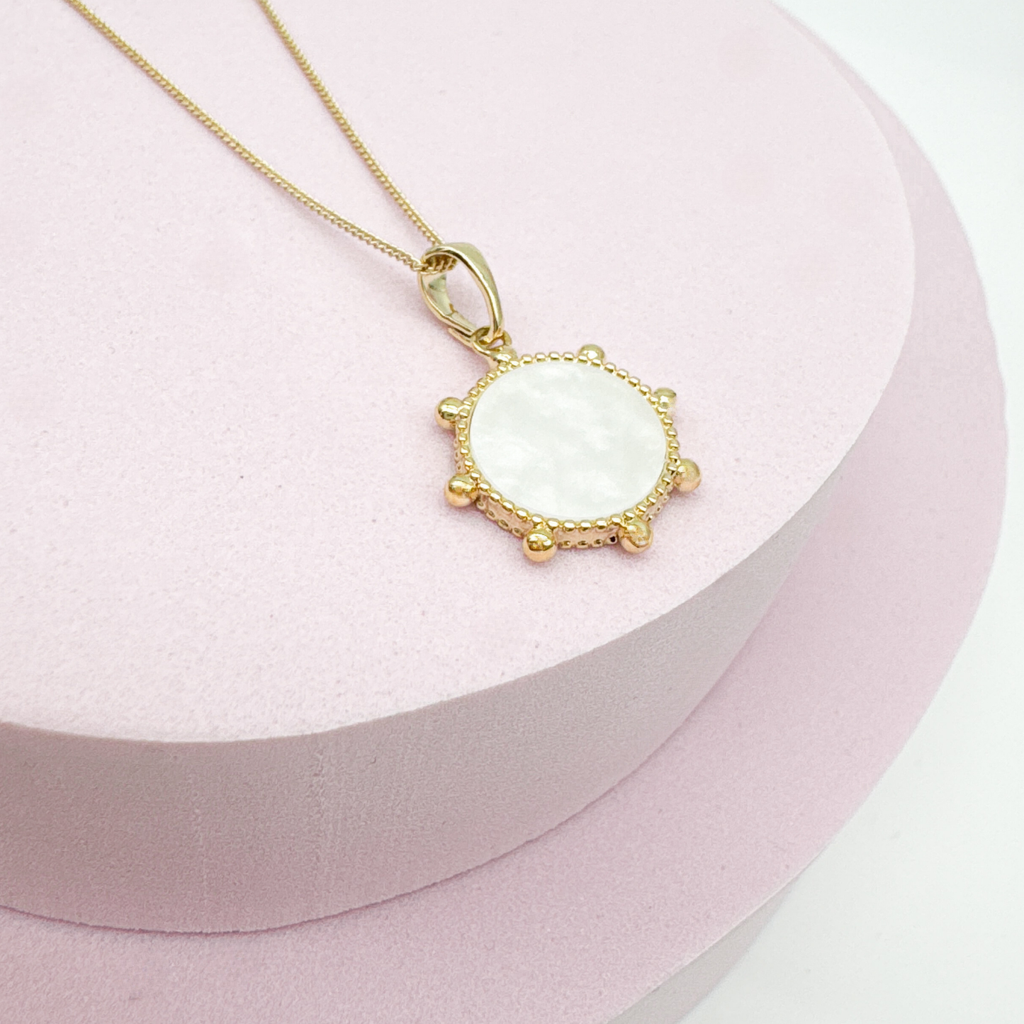 Golden Lumina - Damen Kette Perlmutt