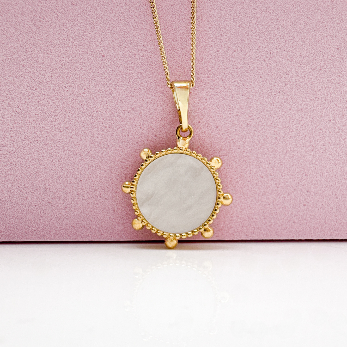 Golden Lumina - Damen Kette Perlmutt