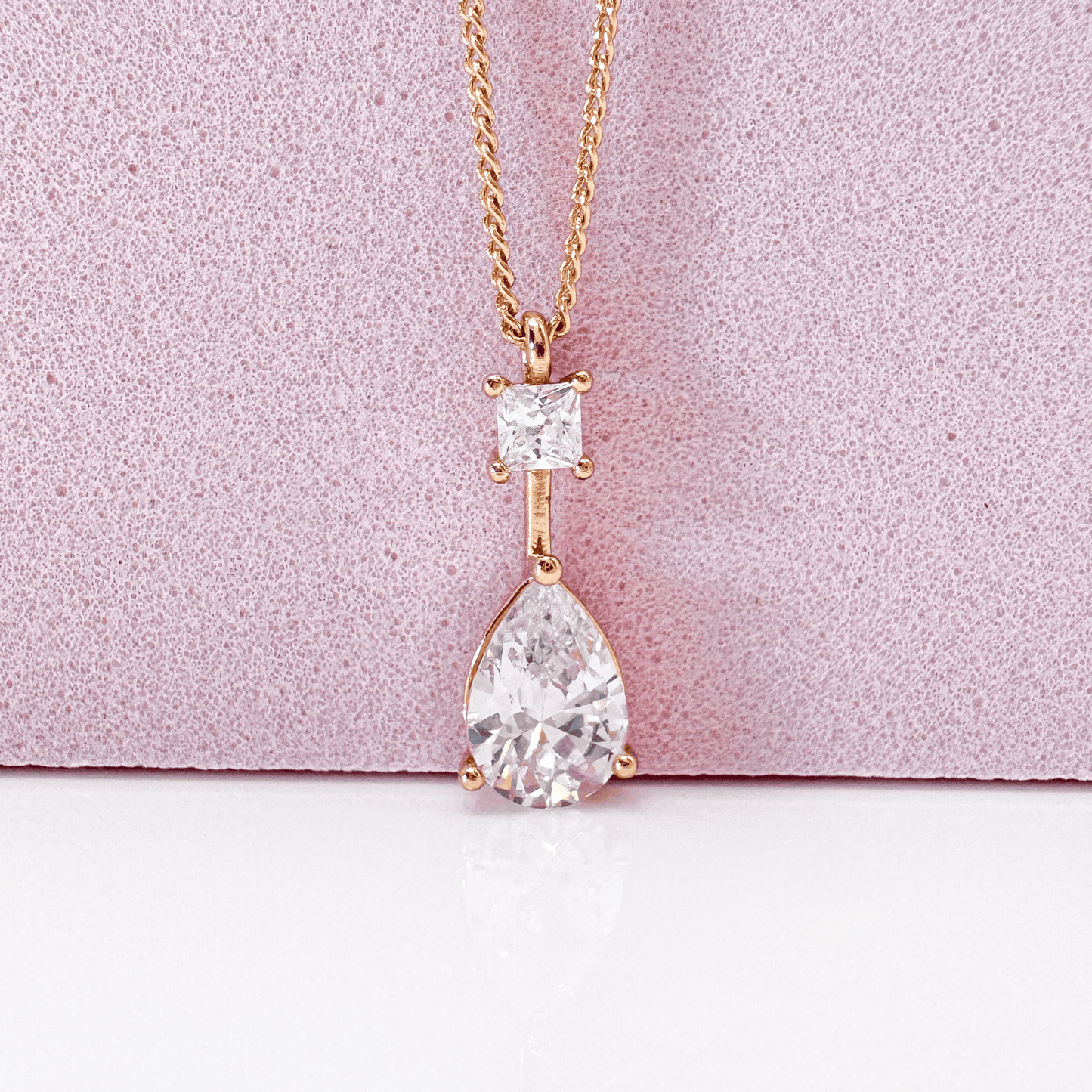 Crystal Charm Roségold - Kette Damen