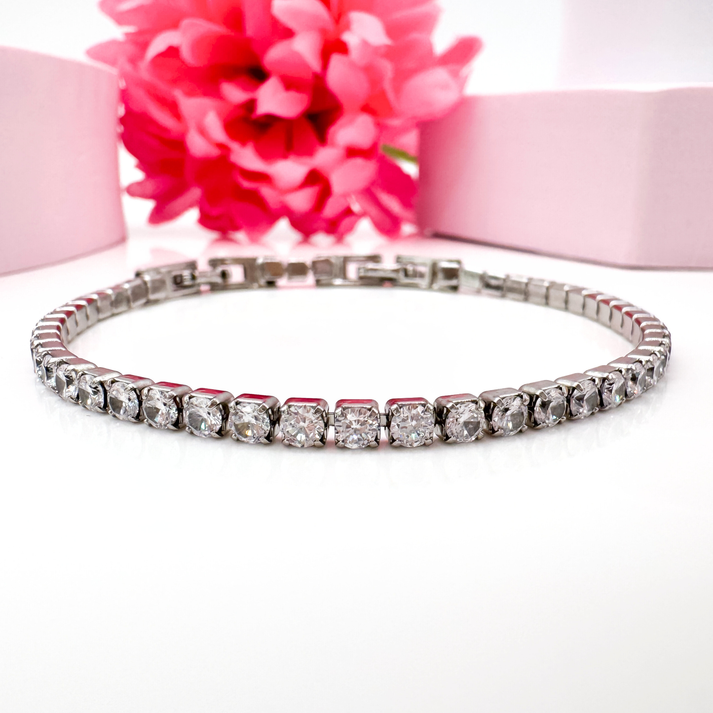 Glistening Fantasy - Tennisarmband Damen silberfarben