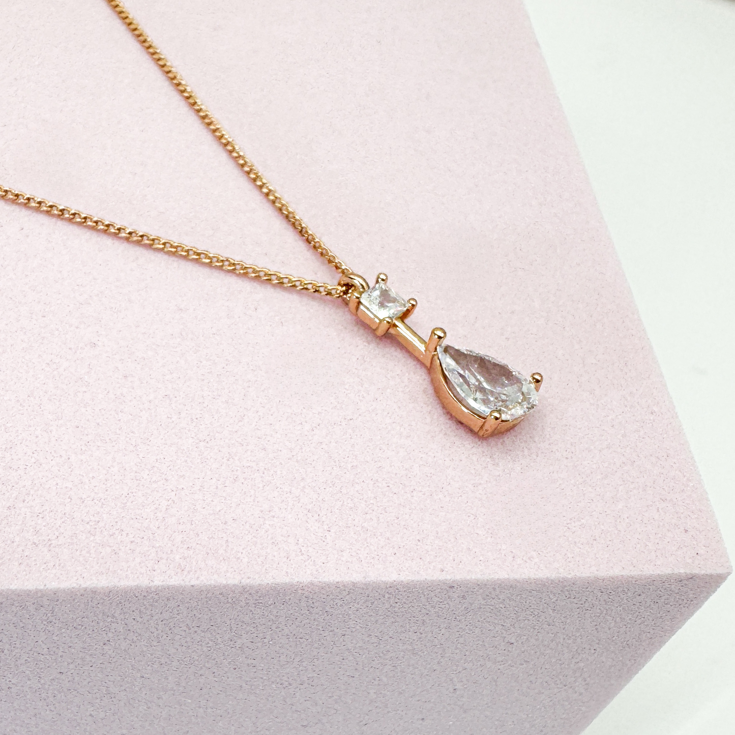 Crystal Charm Roségold - Kette Damen
